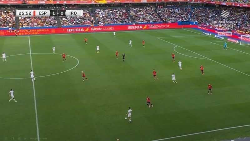 Merchas Doski lập siêu phẩm gỡ hòa 1-1 cho Iraq trước khi hiệp một khép lại.